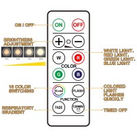 Sixdefly Wireless 16 Color Changing Led Puck Light 3 Pack Led Under Cabinet Lighting Closet Light Battery Powered Night Lights With Remote Control Dimmer & Timing Function