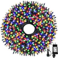 Mzd8391 105Ft 300Leds Christmas Lights Outdoor Indoor String Lights 8 Modes Memory Function For Christmas Tree Party Decoration, 100% Ul Listed (4 Sets Connectable) Multi-Color