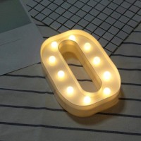 Amzure Led Marquee Letter Lights Sign O 26 Alphabet Light Up Letters Sign P For Night Light Wedding Birthday Party Battery Power