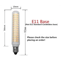 E11 Led Bulbs Dimmable 13W(Equivalent To 120W Halogen Bulbs Replacement) 110V Warm White 3000K Glass Led Corn Light Bulbs Jd T4 E11 Mini Candelabra Base,Dimmable,134 Led 2835 Smd,3 Pack