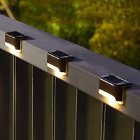 Solpex Solar Deck Lights Outdoor 16 Pack, Solar Step Lights Waterproof Led Solar Lights For Outdoor Stairs, Step , Fence, Yard, Patio, And Pathway(Warm White)