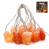 Himalayan Salt String Light With Rock,Usb Fairy Lights Night Pink Salt Lamp ,Natural Hand Carved Himalayan Small String Lamp For Office,Baby,Child,Led Nightlight For Bedroom,Bedside,Desk,Computer