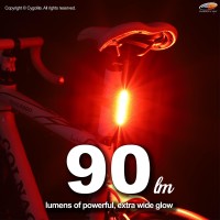 Cygolite Hotrod 90 Lumen Bike Tail Light 6 Night Daytime Modes Wide Glowing Leds Compact Sleek Ip64 Water Resistant