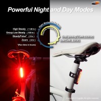 Cygolite Hotrod 90 Lumen Bike Tail Light 6 Night Daytime Modes Wide Glowing Leds Compact Sleek Ip64 Water Resistant