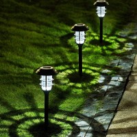 Solpex Solar Lights For Outside, Solar Outdoor Lights 8 Pack, Up To 10 Hrs Auto On/Off Garden Lights Waterproof, Solar Powered Landscape Lighting For Yard, Garden, Walkway-(Cold White)