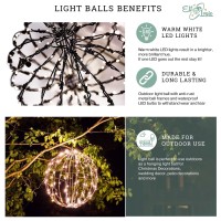 Elf Logic 3 Pack 12 Outdoorindoor Led Christmas Light Balls Durable Waterproof Longlasting Lightweight Bright Light Bal