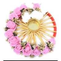 Agaas Enterprises Metal Artificial Flower Rangoli Diwali Decoration Diya