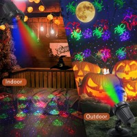 Halloween Outdoor Projection Light,Halloween Holographic Projector Light,3 Colors Rgb 20 Dynamic Patterns Combination,Ip65 Waterproof Rating,Halloween Party Lights,Halloween Outdoor Decoration Lights