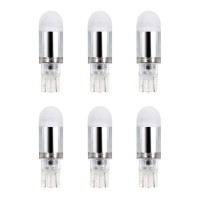 Makergroup T5 T10 Wedge Base Led Light Bulbs 12Vac/Dc 1Watt Cool White 6000K For Outdoor Landscape Lighting Deck Stair Step Path Lights And Automotive Rv Travel Tailer Lights 6-Pack