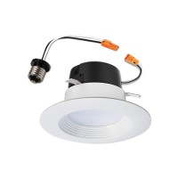 Halo 4 Inch Recessed Led Can Light - Retrofit Ceiling & Shower Downlight - 3000K - Baffle White Trim - 1 Pack