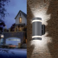 Lmp Led Semi Cylinder Up And Down Lights Outdoor Wall Light,Body In Aluminum Waterproof Outdoor Wall Lamps,3000K 5W With Certificate Etl 1 Pack