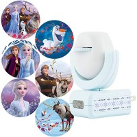 Projectables Frozen 2 Led Night Light, 6-Image, Plug-In, Dusk-To-Dawn, Ul-Listed, Scenes Of Elsa, Anna, And Olaf On Ceiling, Wall, Or Floor, Ideal For Bedroom, Nursery, 45028