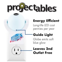 Projectables Frozen 2 Led Night Light, Plug-In, Dusk-To-Dawn Sensor, Ul-Listed, 1 Image Of Elsa, Anna, And Olaf On Ceiling, Wall, Or Floor, Ideal For Bedroom, Nursery, 45027