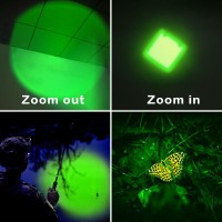 Raysoar 4 Pack Single 1 Mode 150 Yard Green Light Flashlight, Green Led Flashlight Green Light Light For Night Observation