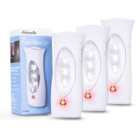 Amerelle Led Emergency Lights For Home Power Failure, 3 Pack - Triple Function Power Failure Light And Plug In Flashlight Combo, With Rechargeable Battery - Be Snow Storm & Hurricane Ready (71134)