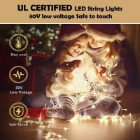 Decute 800 Led 272Ft Christmas String Lights 8 Modes With Timer Function, Waterproof Twinkle Lights Fairy Lights For Christmas Tree Party Wedding Yard Garden Outdoor Indoor Decorations, Warm White