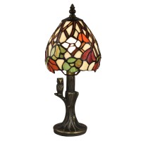 Dale Tiffany Ta18346 Owl Garden Tiffany Accent Lamp, Antique Bronze