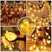 Coloured Globe String Lights Battery Operated 2 Pack 262Ft 60 Led 16 Colour Changing Water Proof Crystal Ball Outdoor String Li