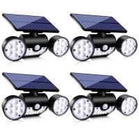 Ollivage Solar Lights Outdoor, 30 Led Solar Security Lights With Motion Sensor Outdoor Spotlights Ip65 Waterproof 360