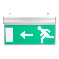 Xinwoer Security Exit Sign Glow,110-240V Acrylic Led Emergency Sign Lamp Left Right Evacuation Indicator Light