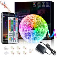 Led Strip Lights, 164Ft Rgb Led Lights Strip For Bedroom With Bluetooth And App Control Music Sync Color Changing With 44 Keys Remote, Timing Function For Bedroom, Tv, Party, Diy Decoration