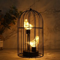 Jhy Design Birdcage Decorative Lamp Battery Operated 12