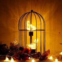 Jhy Design Birdcage Decorative Lamp Battery Operated 12