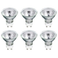 Xtricity Halogen 35W Gu10 Glass Spotlight Light Bulb, Dimmable, 2700K Soft White, 400 Lumens, Gu10 35W 120V, (6 Pack)