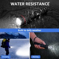 Led Rechargeable Flashlight, Lp3000 High Lumen Super Bright, 1000 Lumen Zoomable Flashlight, Waterproof, 5 Lighting Modes,Small Handheld Flashlight For Camping,Emergencies(Usb Cable Included)