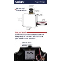 Solus Pc-08-Kit 120V Automatic Dusk To Dawn Photocell Switch For Incandescent, Fluorescent & Led, Includes Black & White Optional Swivel Hood (Prevents Strobing)