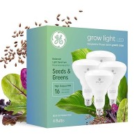 Ge Grow Led Light Bulb For Plants Seeds And Greens With Balanced Light Spectrum Br30 Floodlight 4 Pack