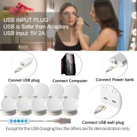 Assemer Led Vanity Mirror Lights Makeup Light With 10 Dimmable Light Bulbshollywood Style Mirror Lights For Vanity Table Dress