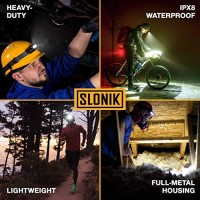 Slonik Rechargeable Headlamp For Adults - 1000 Lumens Super Bright 60 Ft Beam Led Flashlight - Lightweight, Heavy-Duty, Ipx8,Waterproof Hard Hat Light - Camping Gear, Running Headlight, Camo