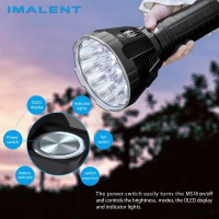 Imalent Ms18 Brightest Flashlight 100,000 Lumens, Led Flashlight 18Pcs Xhp70 2Nd Leds, Rechargeable Powerful Torch Long Throw Up To 1350 Meters, With Oled Display And Built-In Cooling Tools