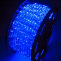 Gdy 150 Ft 2 Wire Led Rope Lights, 110V Christmas Lights Waterproof Indoor Outdoor Use For Backyard Party Christmas Thanksgiving Decoration(Blue)