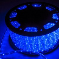 Gdy 150 Ft 2 Wire Led Rope Lights, 110V Christmas Lights Waterproof Indoor Outdoor Use For Backyard Party Christmas Thanksgiving Decoration(Blue)