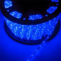 Gdy 150 Ft 2 Wire Led Rope Lights, 110V Christmas Lights Waterproof Indoor Outdoor Use For Backyard Party Christmas Thanksgiving Decoration(Blue)