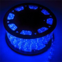 Gdy 150 Ft 2 Wire Led Rope Lights, 110V Christmas Lights Waterproof Indoor Outdoor Use For Backyard Party Christmas Thanksgiving Decoration(Blue)