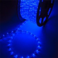 Gdy 150 Ft 2 Wire Led Rope Lights, 110V Christmas Lights Waterproof Indoor Outdoor Use For Backyard Party Christmas Thanksgiving Decoration(Blue)