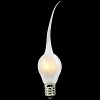 Creative Hobbies Country Style Silicone Dipped Light Bulbs - 6 Watt, S6 Shape, For Candle Lamps & Chandeliers | Box Of 25