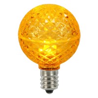 Vickerman G50 Faceted Led Yellow Bulb E17 10/Box - Xled17G57-10