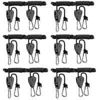 Viparspectra 6 Pair Of 1/8 Inch Heavy Duty Adjustable Grow Light Rope Hanger For Grow Light Fixtures & Gardening, 150Lb Capacity