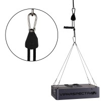 Viparspectra 6 Pair Of 1/8 Inch Heavy Duty Adjustable Grow Light Rope Hanger For Grow Light Fixtures & Gardening, 150Lb Capacity