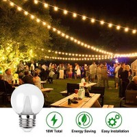 48Ft Color Led Outdoor Patio Lights String,Rgb String Lights With 15+3 G45 Edison Bulbs,Dimmable Commercial Patio Cafe Backyard Garden Lights,2 Remote Controls,Waterproof