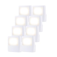 Ge White Always-On Led Night Light, Plug Into Wall, Compact, Soft Glow, Ul-Listed, Ideal For Bedroom, Nursery, Bathroom, Hallway, 48594, 8 Pack