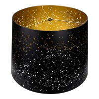 Metal Etching Process Large Lamp Shades, Alucset Drum Big Lampshades For Table Lamp And Floor Light, Sky Stars Design, 12X14X10 Inch, Spider (Starry Sky)