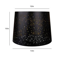 Metal Etching Process Large Lamp Shades, Alucset Drum Big Lampshades For Table Lamp And Floor Light, Sky Stars Design, 12X14X10 Inch, Spider (Starry Sky)