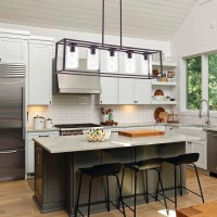 Vinluz 5Light Kitchen Island Chandeliers Oil Rubbed Bronze Modern Linear Cage Pendant Lighting With Clear Glass Shades Farmhous