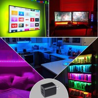 Pangton Villa Led Strip Lights, 14.3Ft For 65-75In Tv, Usb Led Tv Backlight Kit With Remote - 16 Color Changing 5050 Leds Bias Lighting For Hdtv