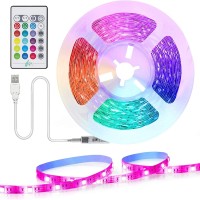 Tasmor Tv Led Backlight Strip Lights, 656Ft 5050 Rgb Light Strip Music Sync Usb Tv Backlight With Remote Ip65 Waterproof Color Changing Lights For 24 Inch-60 Inch Tv, Pc, Mirror